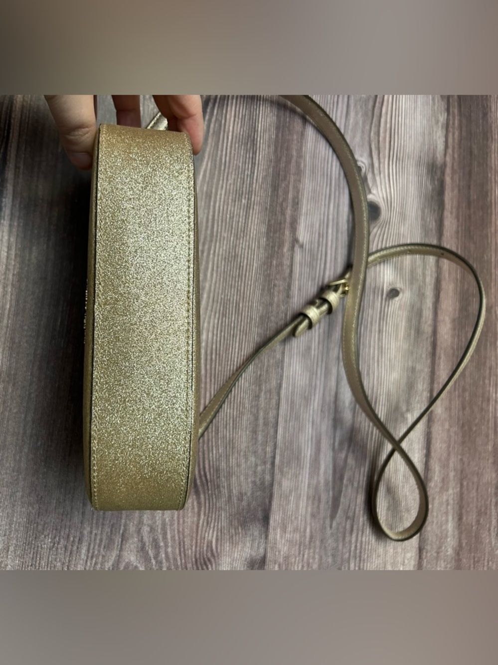 Kate Spade Gold Glitter Crossbody Bag - Picture 8 of 11